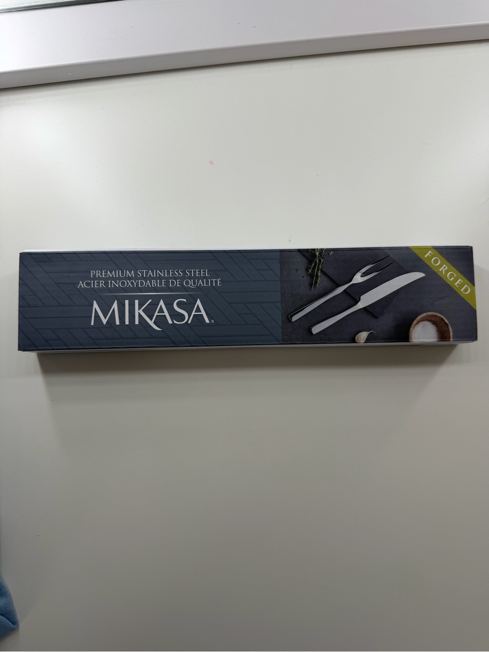 Mikasa Stainless Steel Carving Set - Navy Blue and Silver